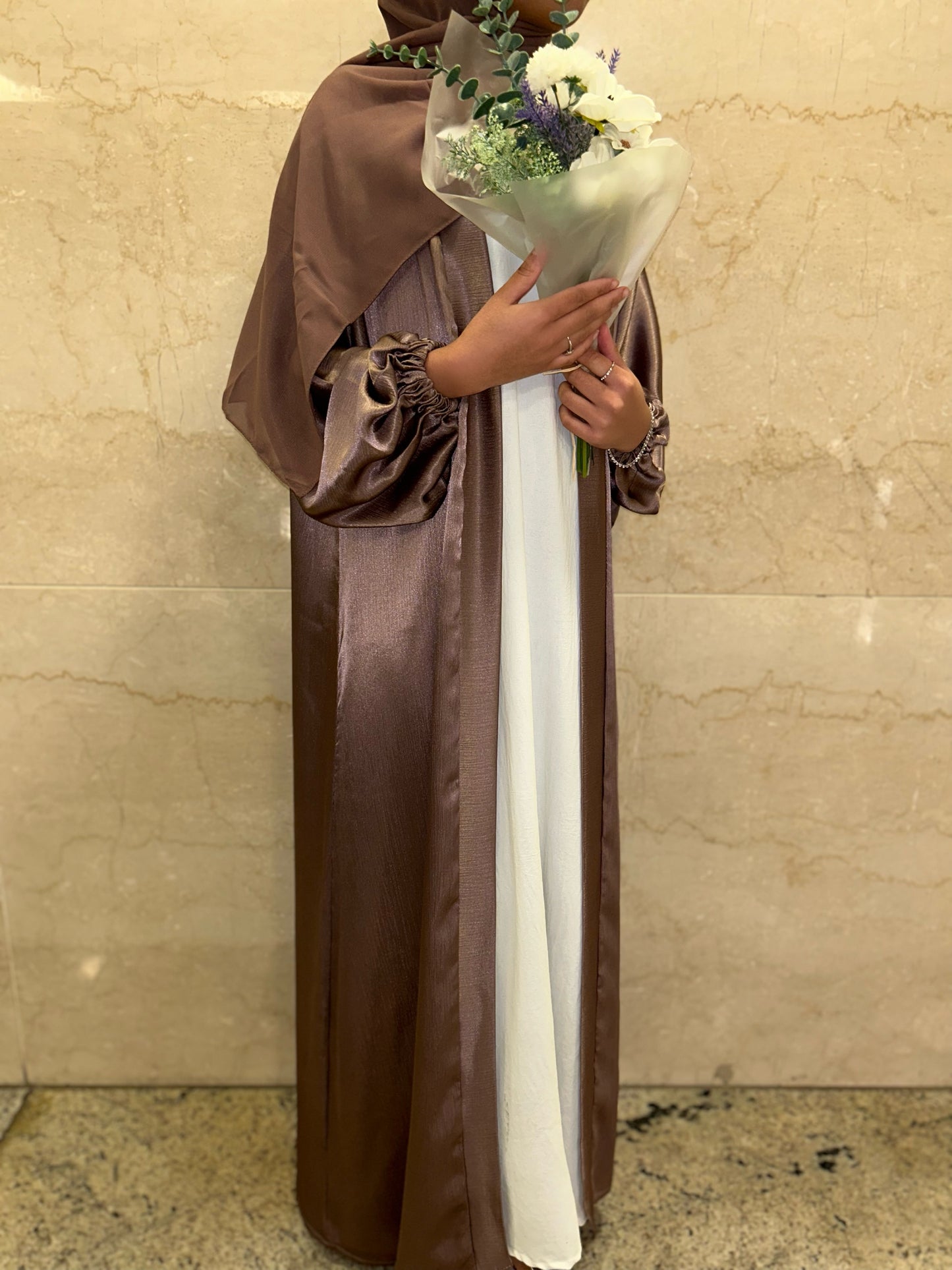 3 piece Mocha Abaya